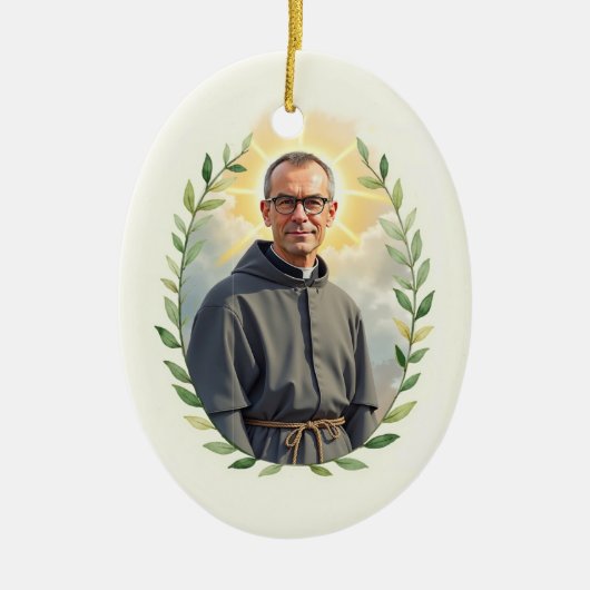 Saint Maximilian Kolbe God's Peace and Blessing セラミックオーナメント (正面)