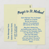 Saint Michaelへの祈りの言葉をカスタマイズ可能なはがき ポストカード (正面/裏面)