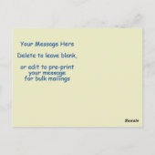 Saint Michaelへの祈りの言葉をカスタマイズ可能なはがき ポストカード (裏面)