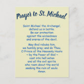 Saint Michaelへの祈りの言葉をカスタマイズ可能なはがき ポストカード (正面)