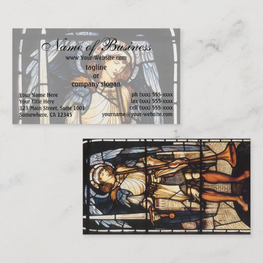 Saint Michael (ステンドグラス)by Burne Jones 名刺 (正面/裏面)