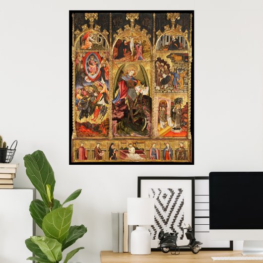 Saint Michael Altarpiece The ArchAngel Poster ポスター (ホームオフィス)