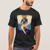 Saint Michael Archangel  Catholic Christian Women  Tシャツ (正面)