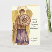 Saint Michael Archangel Catholic Feast Day カード (正面)