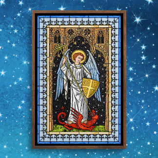 Saint Michael Battles the Beast Poster ポスター