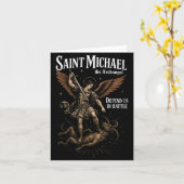 Saint Michael Defend Us In Battle Archangel Christ カード (黄色い花)