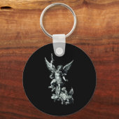 Saint Michael The Archangel Defeating Satan Christ キーホルダー (正面)