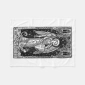 Saint Michael The Archangel Defeating Satan Christ フリースブランケット (正面(横))