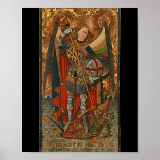 Saint Michael The Archangel Defeating Satan Christ ポスター (正面)