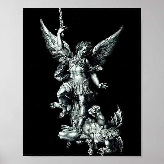 Saint Michael The Archangel Defeating Satan Christ ポスター (正面)