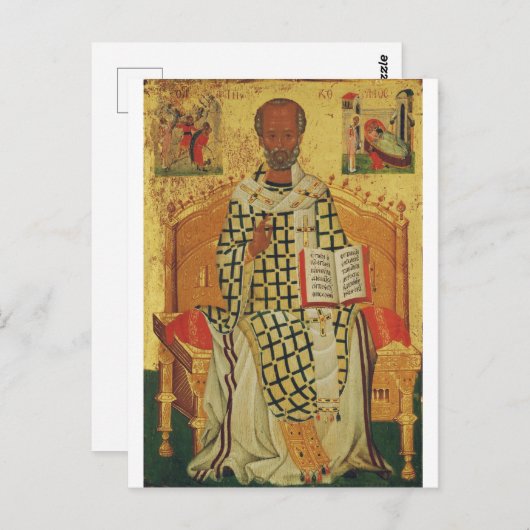 Saint Nicholas of Myra Orthodox Icon ポストカード (正面/裏面)