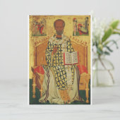 Saint Nicholas of Myra Orthodox Icon 招待状 (スタンド正面)