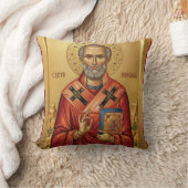 Saint Nicholas orthodox  icon クッション (ブランケット)