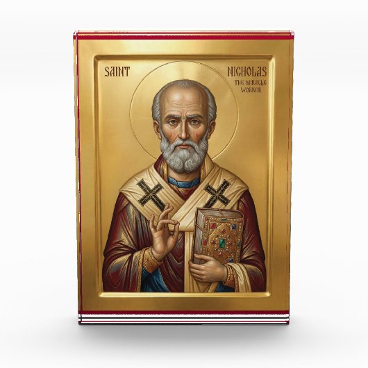 Saint Nicholas orthodox  icon フォトブロック (正面)