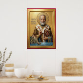 Saint Nicholas orthodox  icon ポスター (キッチン)