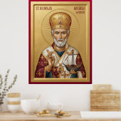 Saint Nicholas orthodox  icon ポスター (キッチン)