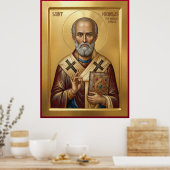 Saint Nicholas orthodox  icon ポスター (キッチン)