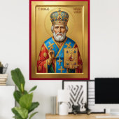 Saint Nicholas orthodox  icon ポスター (ホームオフィス)