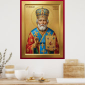 Saint Nicholas orthodox  icon ポスター (キッチン)