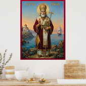 Saint Nicholas orthodox  icon ポスター (キッチン)