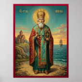 Saint Nicholas orthodox  icon ポスター (正面)