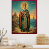 Saint Nicholas orthodox  icon ポスター (キッチン)