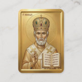 Saint Nicholas prayer card 名刺 (正面)