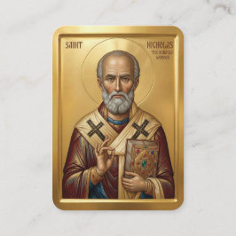 Saint Nicholas prayer card 名刺