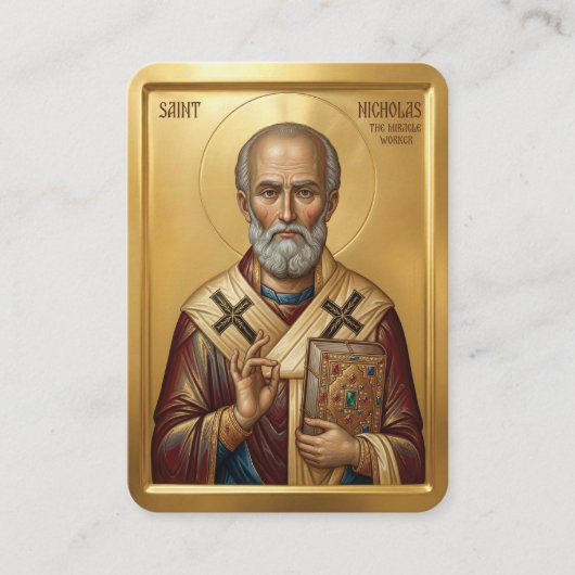 Saint Nicholas prayer card 名刺 (正面)