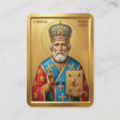Saint Nicholas prayer card 名刺 (正面)