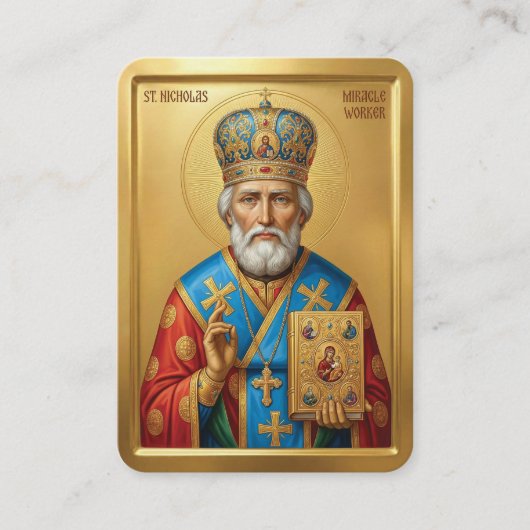 Saint Nicholas prayer card 名刺 (正面)