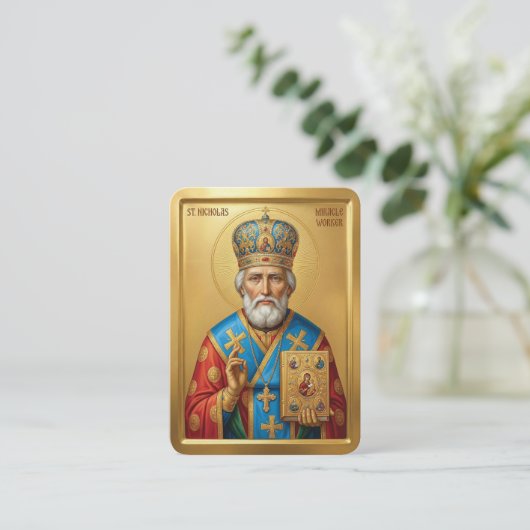 Saint Nicholas prayer card 名刺 (スタンド正面)