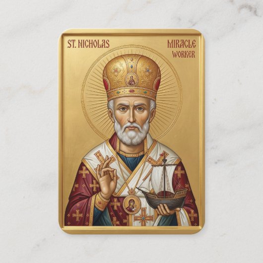 Saint Nicholas prayer card 名刺 (正面)