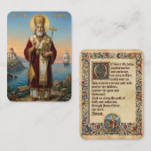 Saint Nicholas prayer card 名刺 (正面/裏面)