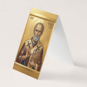 Saint Nicholas prayer card 名刺 (正面)