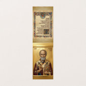 Saint Nicholas prayer card 名刺 (外部フラット)