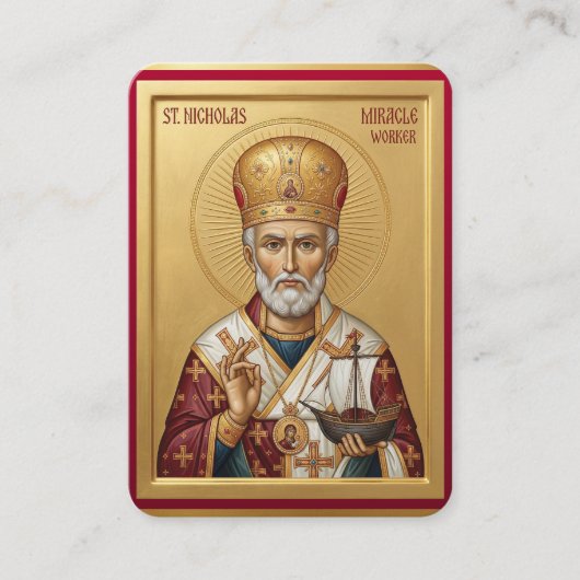 Saint Nicholas prayer card 名刺 (正面)