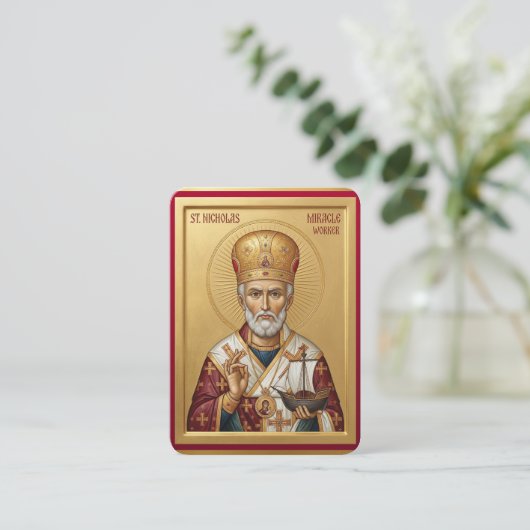 Saint Nicholas prayer card 名刺 (スタンド正面)
