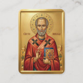 Saint Nicholas prayer card 名刺 (正面)