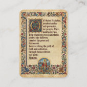 Saint Nicholas prayer card 名刺 (裏面)