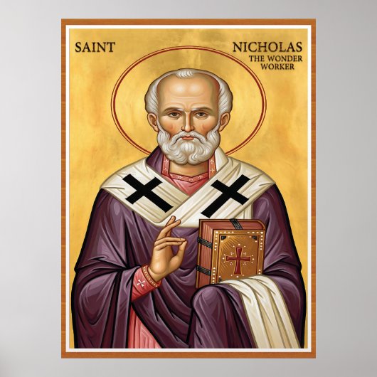 Saint Nicholas the wonder worker new eng letters ポスター (正面)
