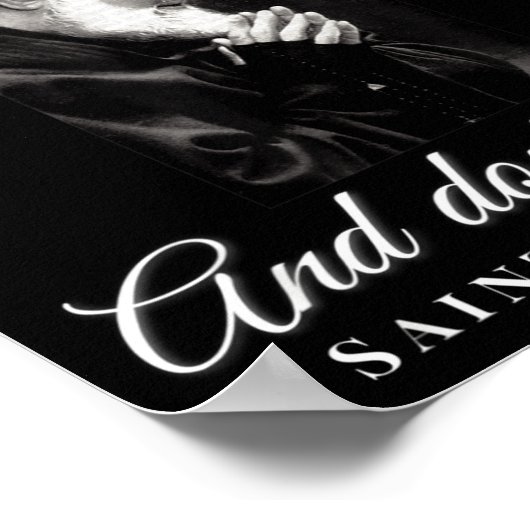 Saint Padre O Pray Hope Dont Worry Catholic Christ ポスター (角)