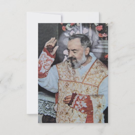 Saint Padre Pio Holy Card サンキューカード (正面)