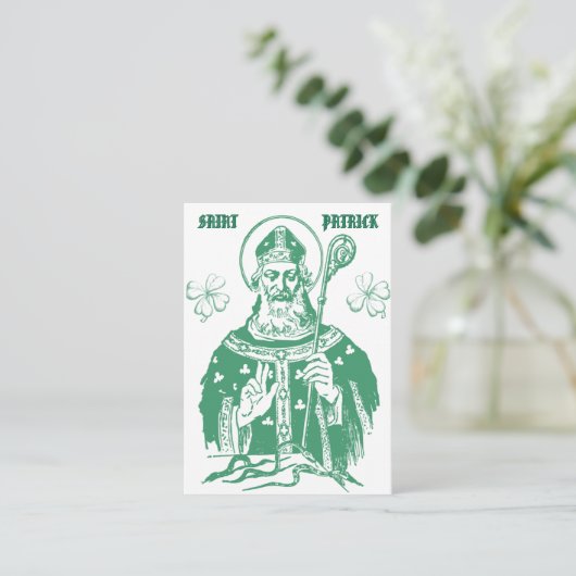Saint Patrick Devotional Prayer Card プレイスカード (スタンド正面)