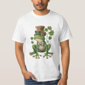Saint Patrick - Grenouille Chapeau irlandais Tシャツ (正面)