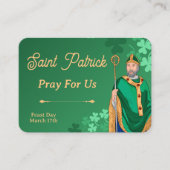 Saint Patrick Prayer Card – Breastplate Prayer プレイスカード (正面)