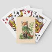 Saint-Patrick - Renard chanceux et mignon トランプ (裏面)