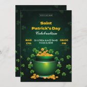 Saint Patrick’s Day Celebration Party Invitation 招待状 (正面/裏面)