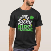 Saint Patrick s Day Managed Care Nurse One Lucky N Tシャツ (正面)