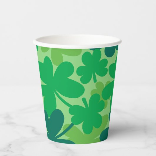 Saint Patrick’s Day Shamrock Green Paper cups 紙コップ (正面)